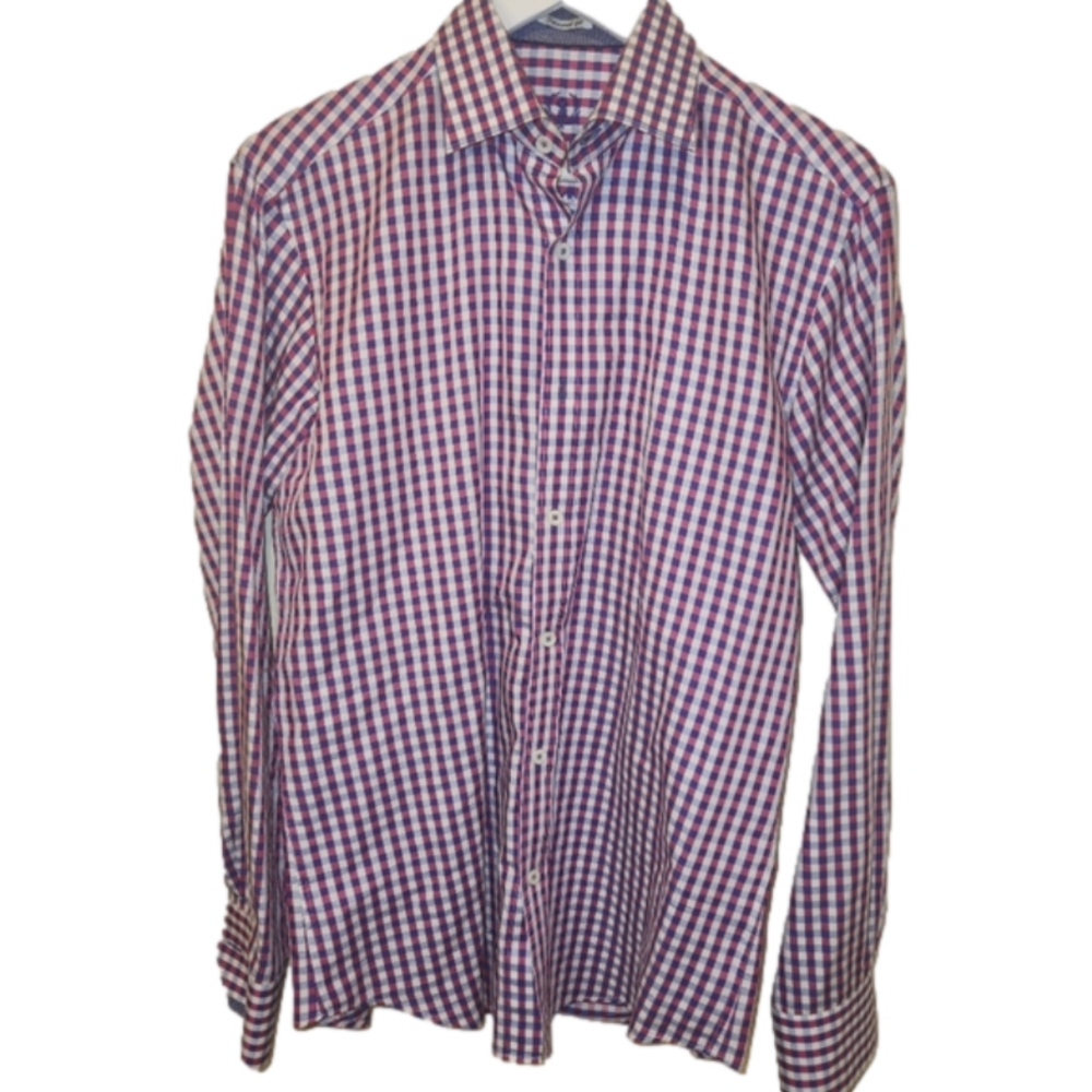 BUGATCHI Men's Long Sleeve Shirt Size S